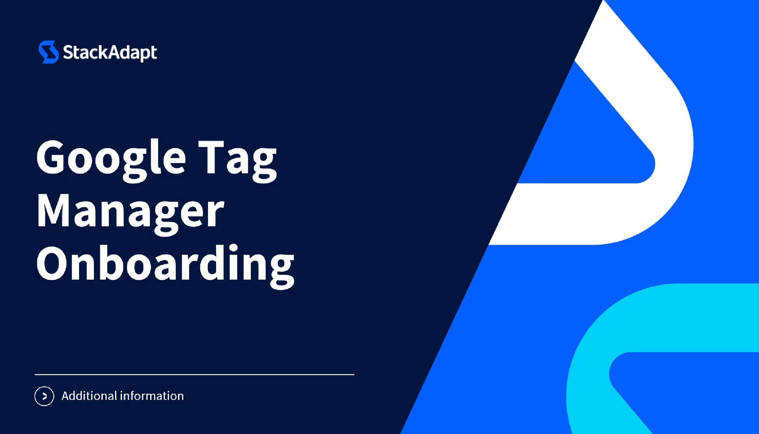 Google Tag Manager Onboarding